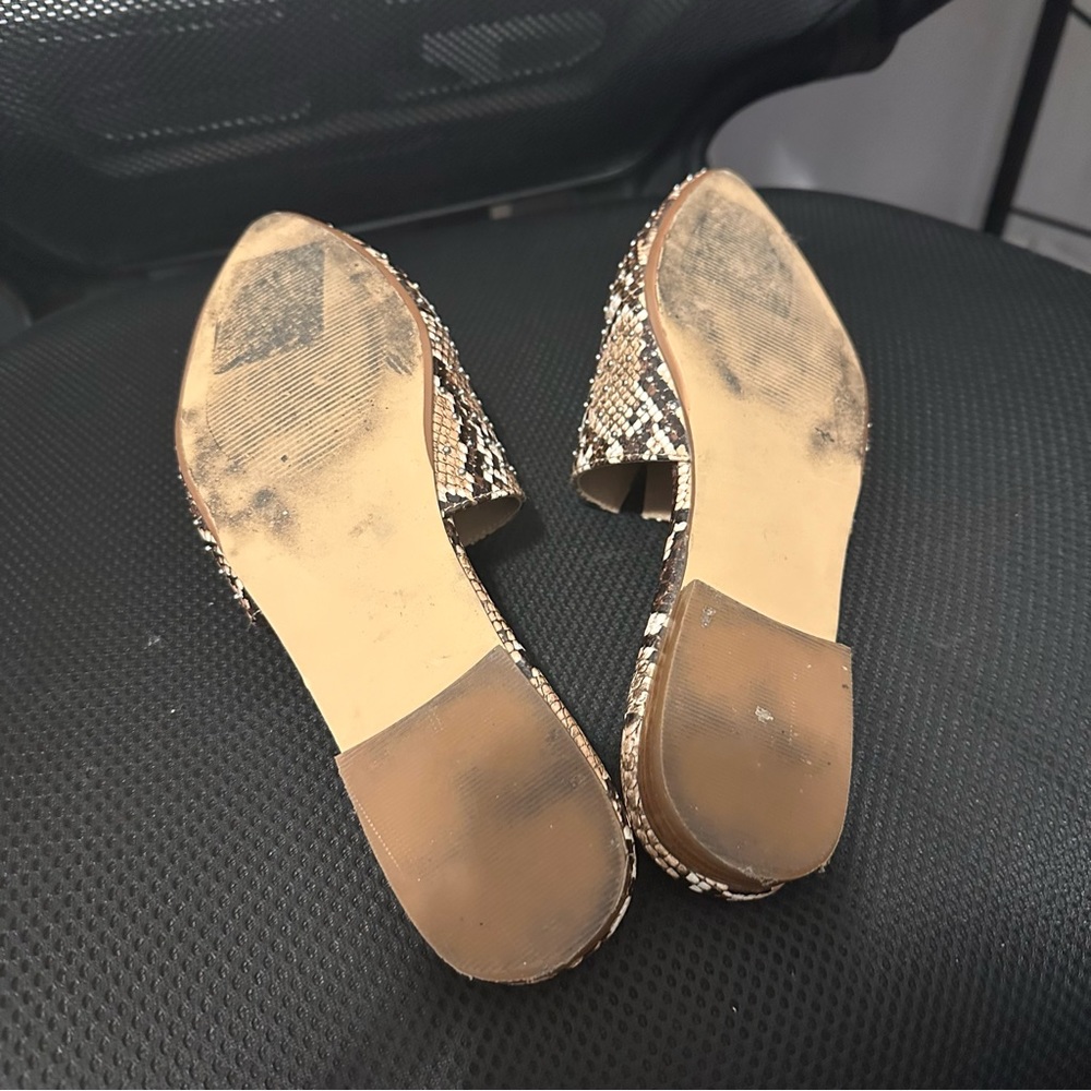 Steve Madden Snake Slide On Flats, Size 9.5 Womens - image 3